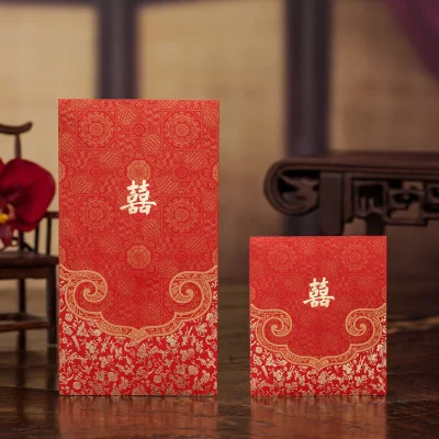 85mm*100mm Gift envelopes Chinese bronzing gilt red envelope packets