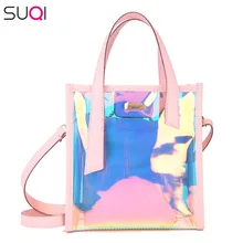 Летняя Прозрачная женская сумка, модная пляжная сумка, 2 шт., женская сумка через плечо, сумка через плечо, сумка из ПВХ, сумки для женщин
