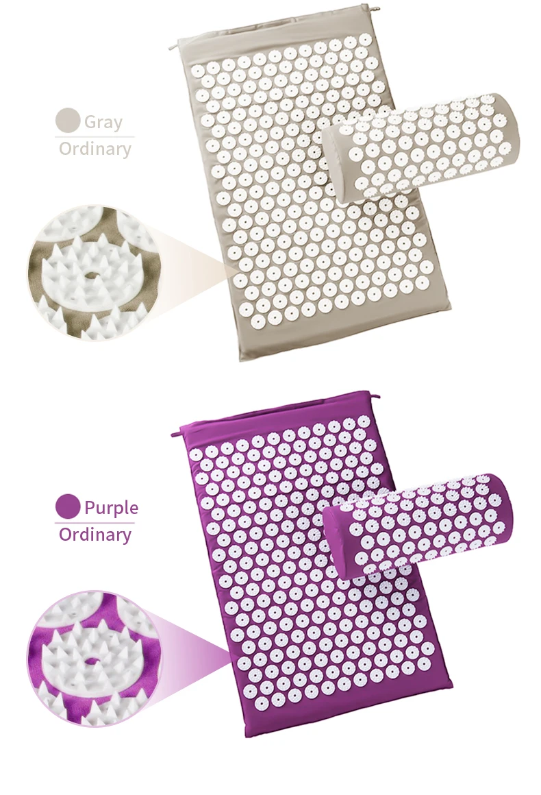 Акупрессура коврик Mssage Набор ковриков и подушка набор для облегчения боли в спине/шее и расслабления мышц снимает стресс, Sciatic Pain