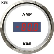 KUS 52 мм амперметр/Цифровой Амперметр+/- 80A с ампером/током датчика белого лица для Универсальный автомобильный ремень яхты лодки