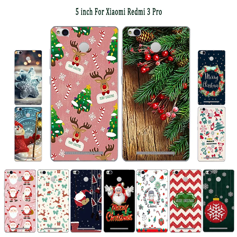 Case For Xiaomi Redmi 3 Pro 3s X'mas Day Painted Phone Back Cover FOR 3S S Soft Silicon | Мобильные телефоны и