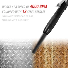 SY43690 12 игл, пневматический инструмент для удаления ржавчины и коррозии шлака, инструмент для удаления заусенцев, инструмент для удаления ржавчины и шлака