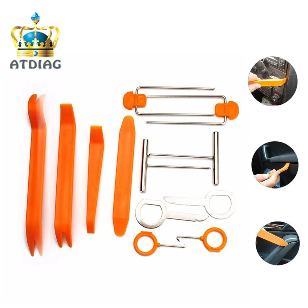 

12pcs/Set Car Radio Door Clip Panel Trim Dash Audio Removal Open Installer Pry Tool For Auto Vehicle for BMW for Audi