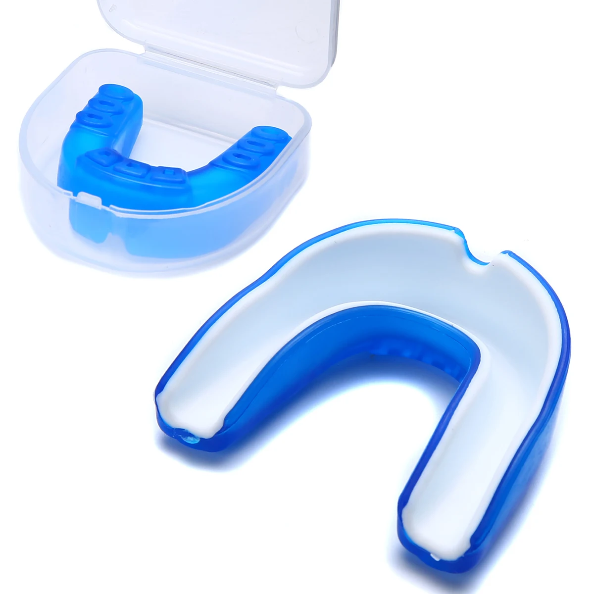 

Mayitr Blue Silicone Mouth Guard Gum Shield Grinding Teeth Protector Safety For Boxing Basketball Karate Taekwondo