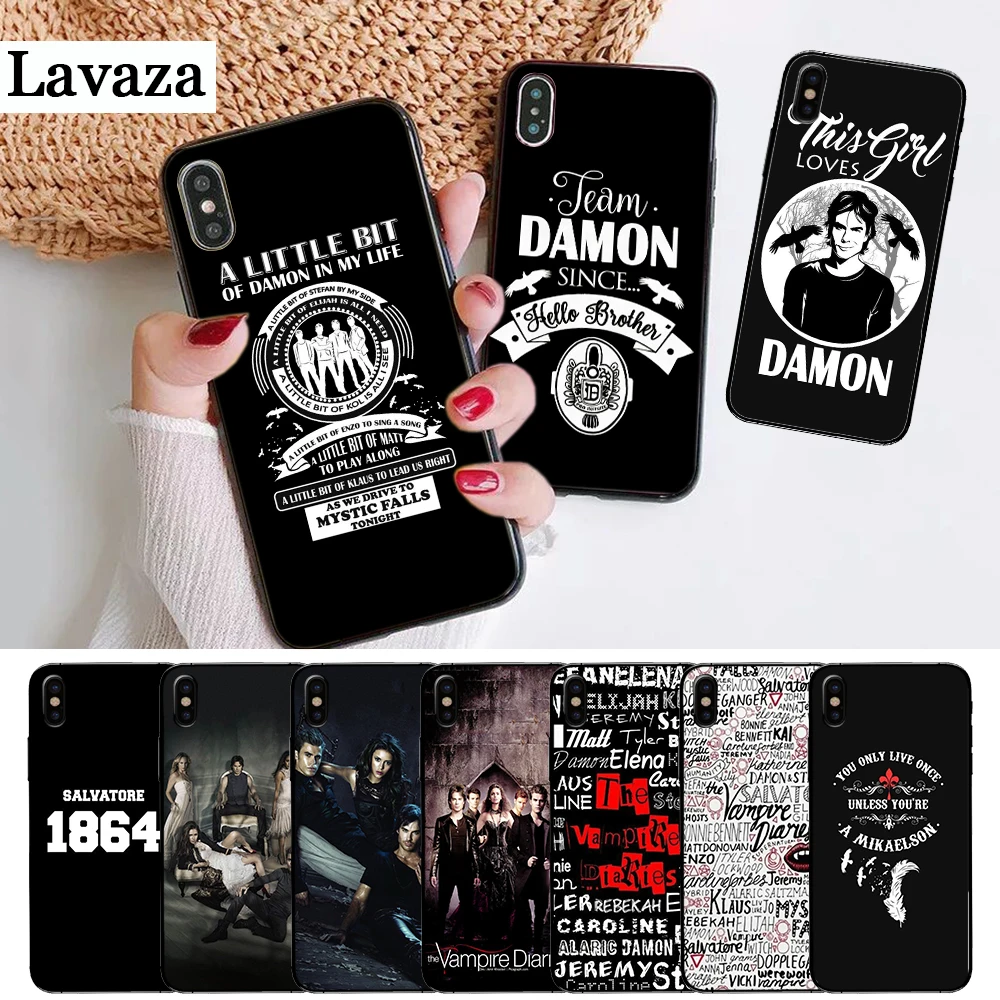 

Lavaza he Vampire Diaries Hot Silicone Case for iPhone 5 5S 6 6S Plus 7 8 X XS Max XR