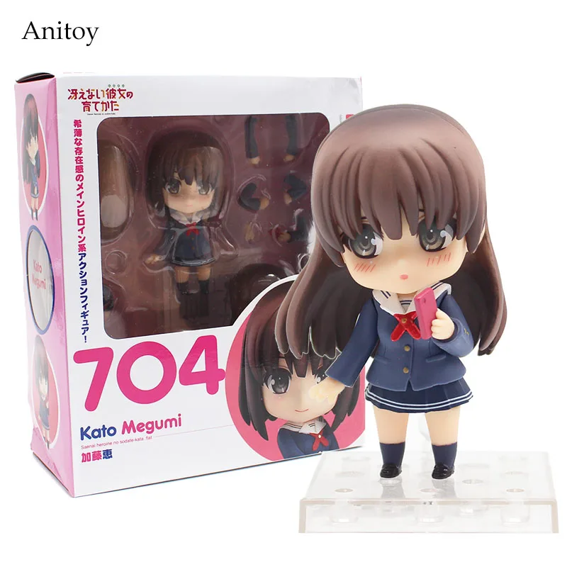 

Anime Nendoroid Saenai Heroine No Sodate-Kata. Flat Kato Megumi 704 PVC Figure Collectible Toy 10cm KT4132