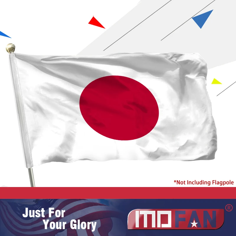 MOFAN Japan Flag-생생한 컬러 및 UV 차단-일본 국기 폴리 에스테르 3 X 5 Ft