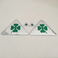 2 pçs alfa romeo quatrefoil delta verde lado do carro fender emblema tronco traseiro emblema adesivo para 147 156 159 166 giulietta aranha gt