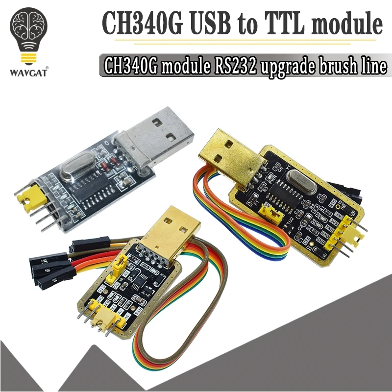 CH340 модуль USB для ttl CH340G обновление скачать небольшой проволочной щетки STC микроконтроллер Плата USB для последовательного PL2303