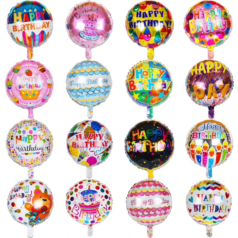 

10pcs 18inch Happy Birthday Foil Balloon Birthday Party Decor Little Bear Helium Balloon baby shower Party Supplies kid toy gift