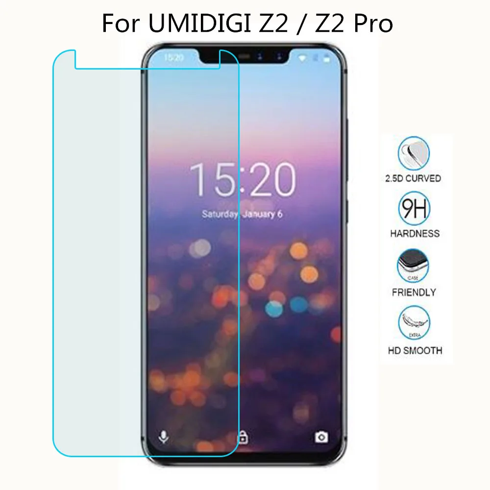 

2 Pcs/Lot For Umidigi Z2 Tempered Glass 9H 2.5D Premium Explosion-proof Screen Protector Phone Film For Umidigi Z2 Pro 6.2"