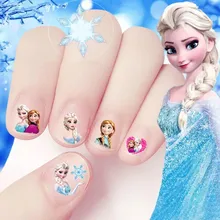 2017 hot sale cartoon Waterproof 3D Nails Sticker fairy princess Design Nails Foil Sticker Decor Decals for children little girl