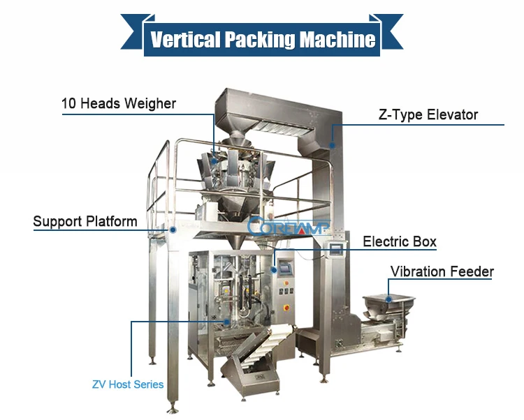 VFFS автоматическая фишек снэк-упаковочная машина