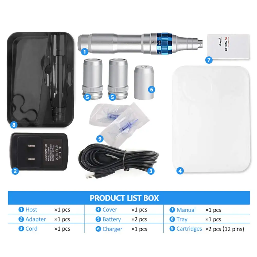 Ferramenta de Micro Agulhas de Tatuagem Konmison Elétrica Caneta a6 Penelectric Micro Rolamento Agulhas Permanente 2020 Dr. 14 Rolo do derma