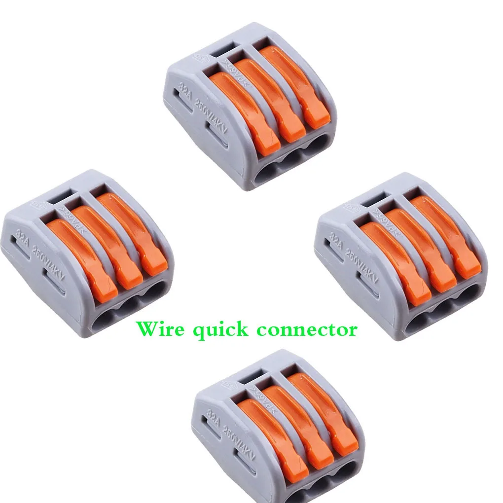 

30/50PCS/Set High Quality Universal Wire wiring 3 Pin Connector Terminal Block Lever Cable Accessories