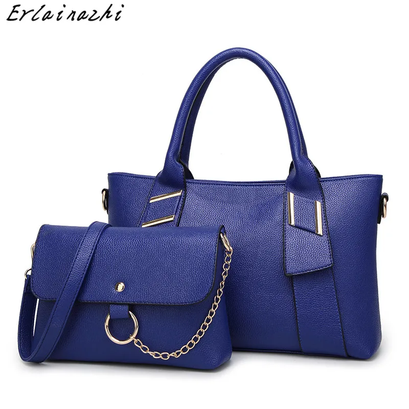 

Women Bags Set 2 Pcs Leather Handbag Women Tote Bag Ladies Shoulder Bags for Women 2019 Messenger Bags Sac A Main Luis Vuiton