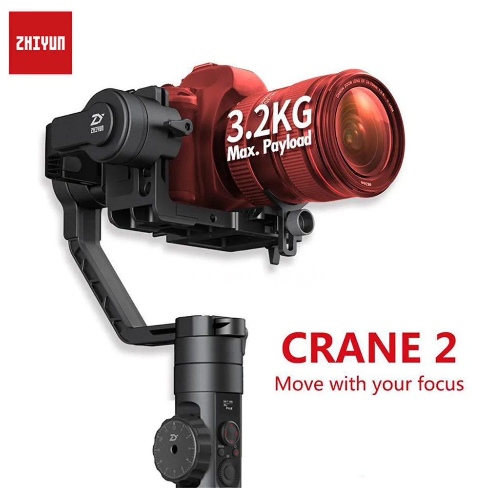 Zhiyun Crane 2 3-Axis Handheld Gimbal Video Camera Gyro Stablizer Brushless and Parts For Canon For Nikon For DSLR Camera Load Zhiyun Crane 2 3-Axis Handheld Gimbal Video Camera Gyro Stablizer Brushless and Parts For Canon For Nikon For DSLR Camera Load