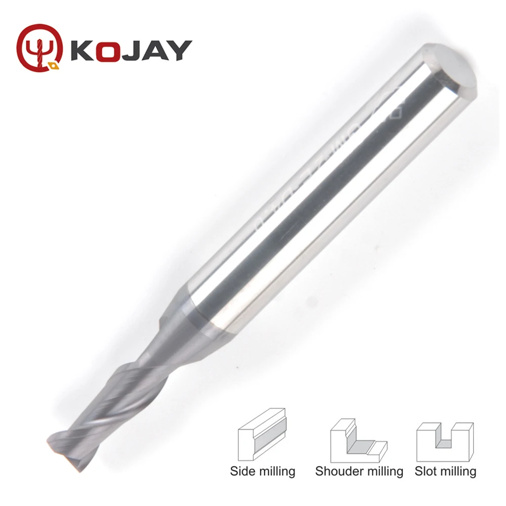 

1 1.5 2 2.5 3 4mm 2 flute solid carbide tungsten flat end mills router bit milling cutter CNC tools