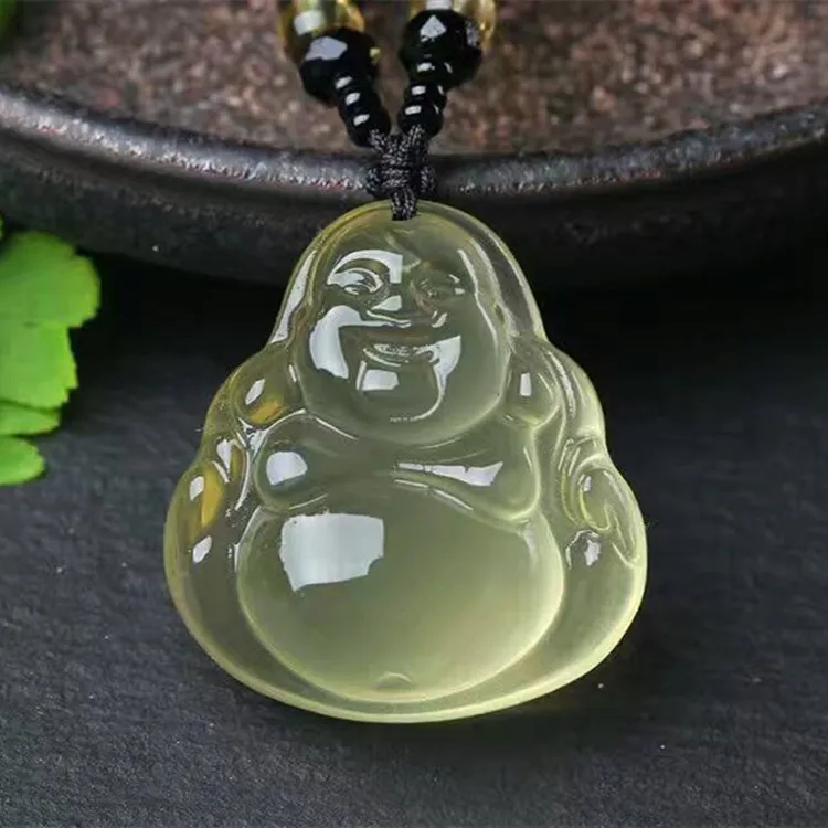 Opening The Light Natural Citrine Will Belly Maitreya Buddha Pendant Recruit Peach Blossom Wang Marriage Ornaments Gift | Украшения и