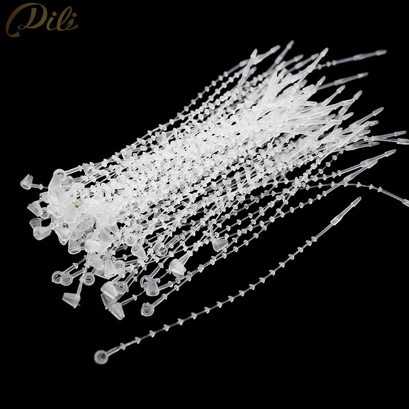 

Transparent Security Tie 3" Garment Hang Tag Knot String Plastic Ball Chain Cords For Price Label Hang Tag