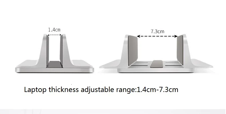 WESAPPA Aluminum Vertical Laptop Stand Thickness Adjustable Desktop NoteBook Holder Space-saving Stand for MacBook Pro/AIR WESAPPA Aluminum Vertical Laptop Stand Thickness Adjustable Desktop NoteBook Holder Space-saving Stand for MacBook Pro/AIR