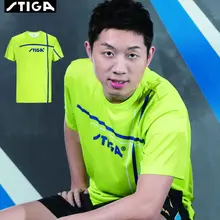 Новое поступление Stiga настольный теннис одежда спортивная быстросохнущая с короткими рукавами, Мужская пинг понг рубашка Бадминтон Спорт Майки