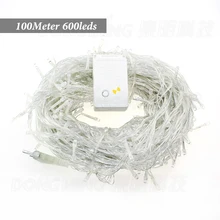 Светодиодный Рождественские огни 100 м 600 светодиодный s AC220V/110 v светодиодный свет шнура для рождественской елки гирляндой