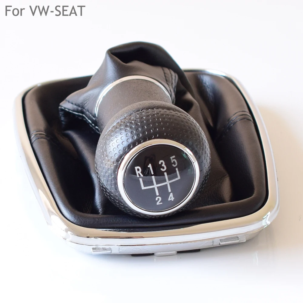 

5 6 Speed Gear Manual Shift Lever Stick Knob With Dust-proof Leather Cover Fot Volkswagen VW 1999-2004 MK4 IV GTI R32 Bora Jetta
