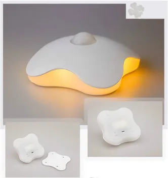 

Four Leaf Clover LED Night Light AAA Battery powered wall Lamp Anywhere Bright Motion Sensor LED Wall Sconce Hallway Closet Lamp