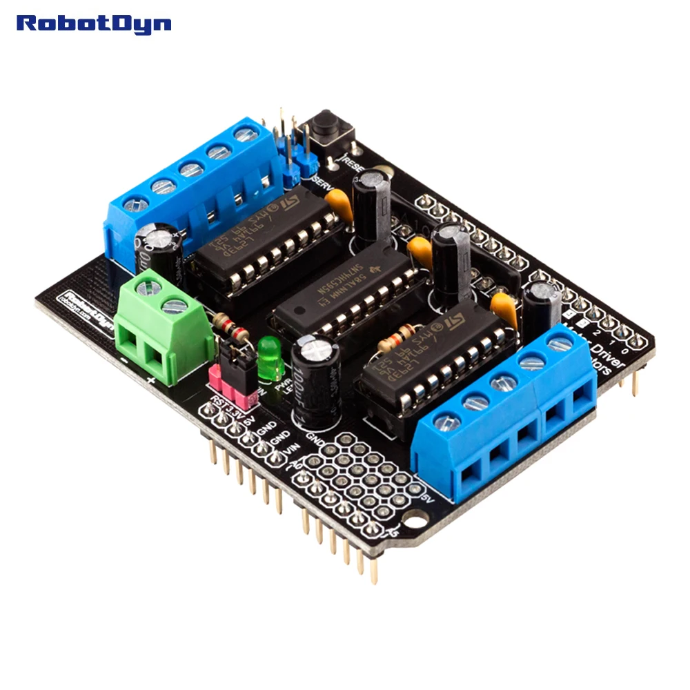 Мотор Щит L293D 4DC/2Stepmotors для Arduino.(В сборе