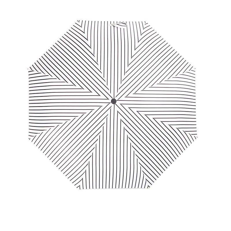 Hot Sales Automatic folding umbrella women rain quality windproof uv large Paraguas Famale Stripe Umbrella Parasol
