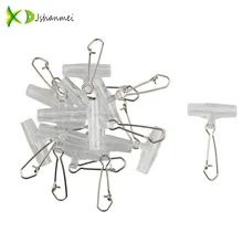 50 шт./лот высокая прочность сверхмощный белый цвет прозрачный грузило слайд с нержавеющей стали безопасности оснастки Вертлюги рыболовные аксессуары