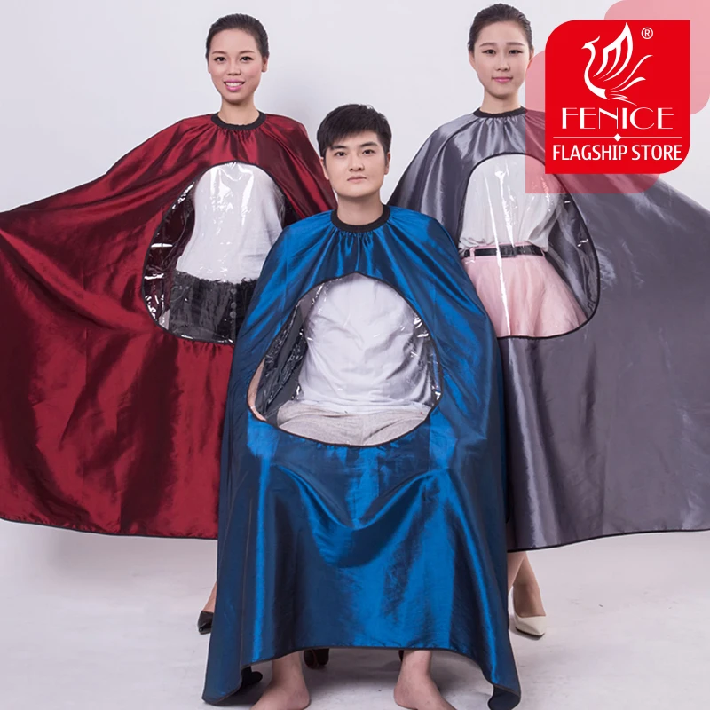

2 pcs/pack Large size Adult Hairdressing Barbers Hairdresser Waterproof Transparent Cape Gown Cloth hair cutting Wraps