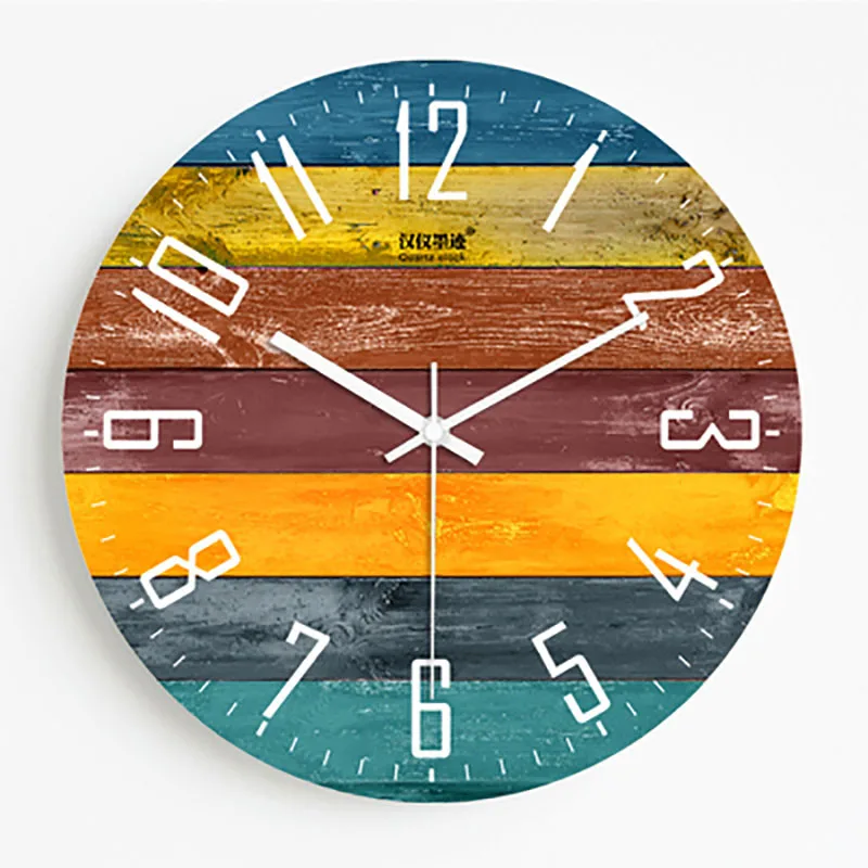 Fresh Plants Wall Clock Modern Design Retro Home Decor Decorations Living Room Wall Clock Digita Wall Watches Home Decor 50Q148 - Color: Style16