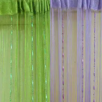 

6 Colors New Dew Drop Beaded Fly Insect Panel Room Divider Hanging String Door Curtain Strip Tasse Screen