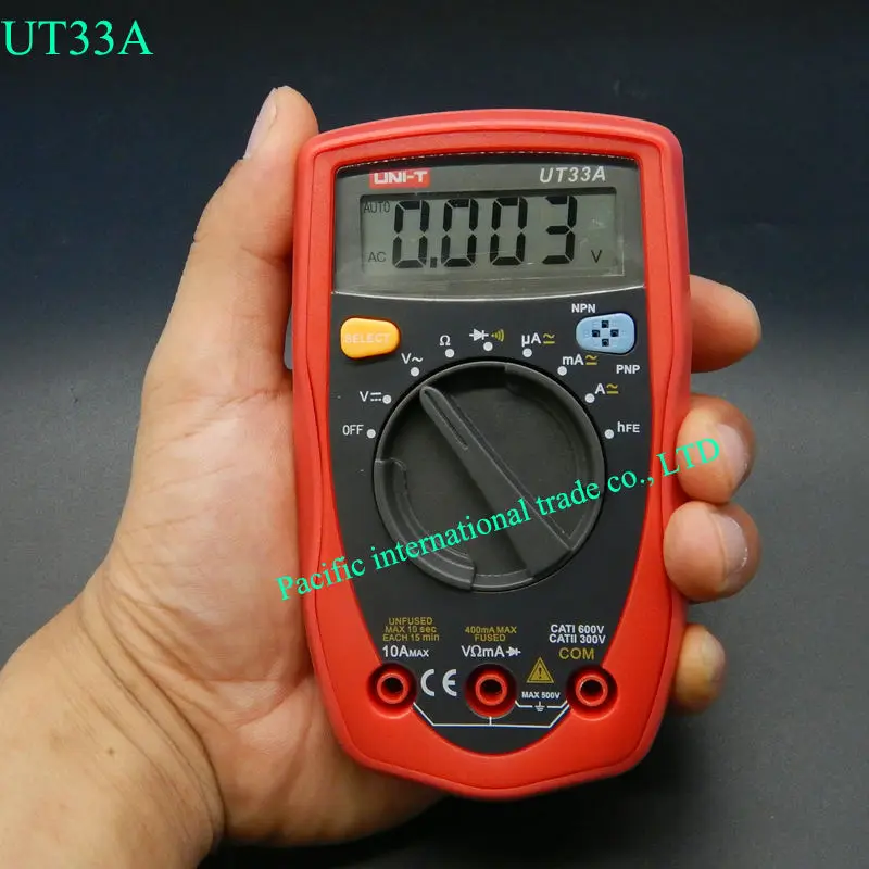 Megohmmeter Multimeter UNI T UT33A Mini Palm size Ammeter Multitester automatic range Digital