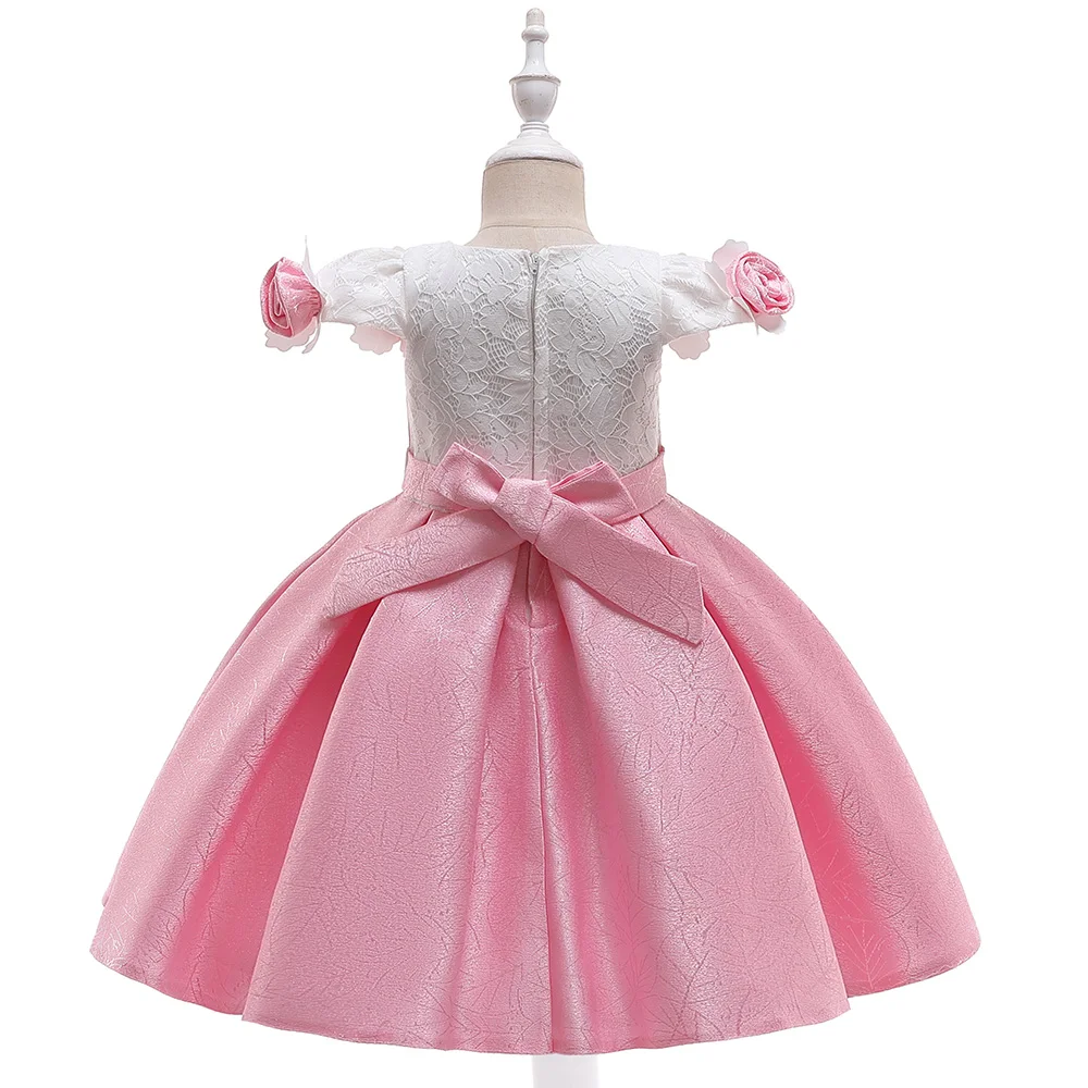 Детские платья для девочек; платье принцессы с вышивкой; элегантное детское вечернее платье; свадебное платье с цветочным узором для девочек; vestido infantil