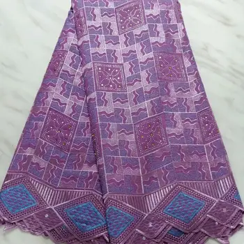 

Latest Embroidered Tulle Lace African 2019 High Quality Cotton Lace Voile Lace Fabric Sewing Women DIY Dress Party Nigerian Lace