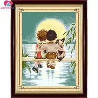 Accurate printing beads embroidery kids children moon dog love full beadwork home decor crafts needlework craft decoration