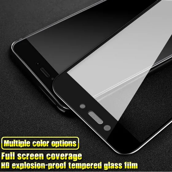 9H Защитное стекло на для ксиоми Редми 4Х полноэкранное золотое / белое / черное Защитное стекло премиум класса для Xiaomi Redmi 4X / стекло на для сяоми Редми 4Х - Цвет: Black