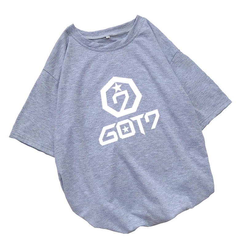 GOT7 футболка женская летняя Harajuku с коротким рукавом Повседневная Свободная