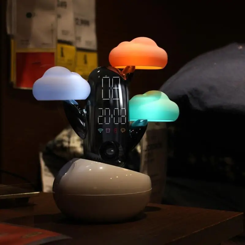 

DC 5V Cloud Cactus Shape luminaria Weather Forecast night light 5W lampara Clock Smart Sensor LED Night Light Lamp