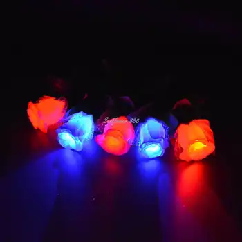 Romance LED Light Up Rose Flower Valentine\'s Mothers Day Gift Wedding Home Party Decoration Proposal