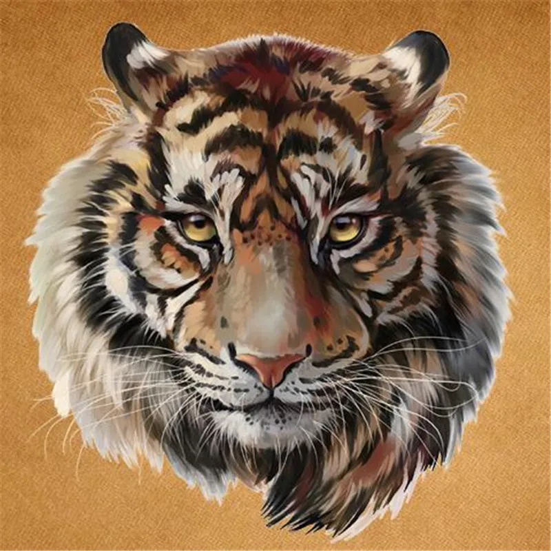 

T shirt Women patch 21cm chinese tiger iron on patches for clothing transfer printing clothes for girls DIY street icon stickers