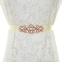 Ручной бисер, стразы пояс невесты свадебный пояс розовое золото Лента Свадебная со стразами для свадебных платьев невесты S209RG