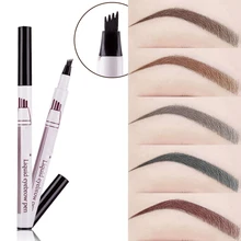 1Pcs Women Makeup Sketch Liquid Eyebrow Pencil Waterproof Brown Eye Brow Tattoo Dye Tint Pen Liner Long Lasting Eyebrow