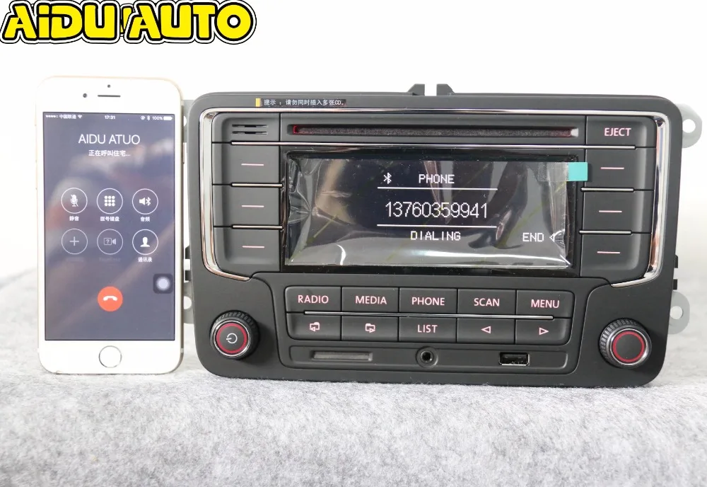 USED RCN210 Bluetooth MP3 USB Player CD MP3 Radio FOR VW Golf 5 6 Jetta Mk5