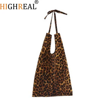 

Sexy Leopard Pattern Lady Handbags Canvas Women Shoulder Bags Large Capacity Korean Girls Travel Shopping Bags Japanese Chic Bag