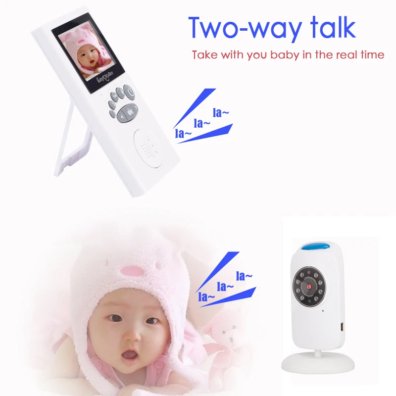 Babykam видео видеоняни и радионяни детские телефон камера de наблюдения 2,4 дюймов ЖК дисплей ИК Ночное Видение Термометры Колыбельная VOX