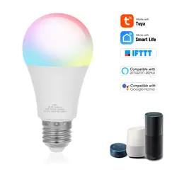 Подсветка умного Wi-Fi лампа 7 Вт RGB затемнения E27 свет телефон голосовой пульт дистанционного управления для Alexa Google Home Tmall Genie светодиодный